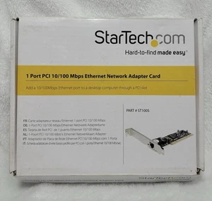 STARTECH 1 PORT PCI 10/100Mbps ETHERNET NETWORK ADAPTER CARD # ST100S  Sealed - Picture 1 of 9