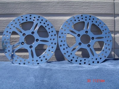 Rotores delanteros y traseros STAR 11,5" 4 Softail Heritage Deluxe Duece 00-up para Harley Foto 1 de 4