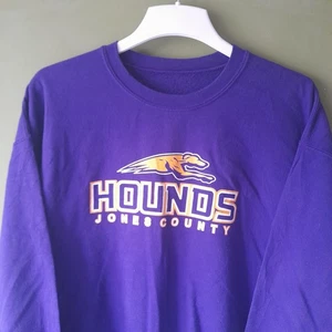 Sudadera Universitaria Hounds Jones County Púrpura Talla XL Jersey - Imagen 1 de 6