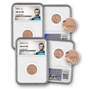 2025 P D Penny Abraham Lincoln Shield Cent NGC MS 67 {IN STOCK} - Picture 1 of 5