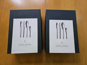NOS Vintage Arne Jacobsen / Georg Jensen Edelstahl 32 Teile Service für 8 - Bild 1 von 4