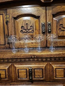 "Juego de 3 vasos de champiñones de vidrio transparente a juego para beber/decoración 3,25 x 5""" - Imagen 1 de 5