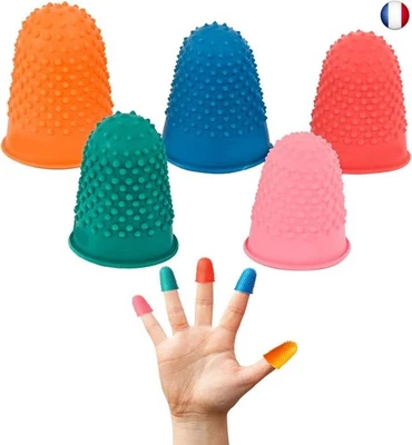 TSKDKIT Doigtiers en Caoutchouc Coussins de Doigts Protecteur Coudre en - Photo 1/4