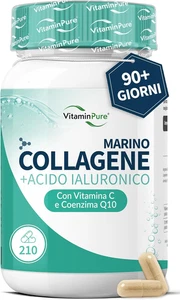 Collagene Marino Con Acido Ialuronico, 210 Capsule Di Collagene Marino Idrolizza - Foto 1 di 9