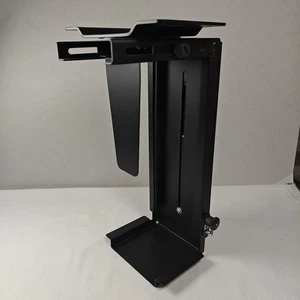 Adjustable Under Desk and Wall PC Mount, Computer Case Holder with Swivel Action - Picture 1 of 10