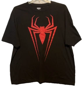 Marvel Spider-Man Comic schwarzes T-Shirt mit roter Spinne. Extra groß, 100 % Baumwolle gebraucht, in einwandfreiem Zustand - Bild 1 von 4
