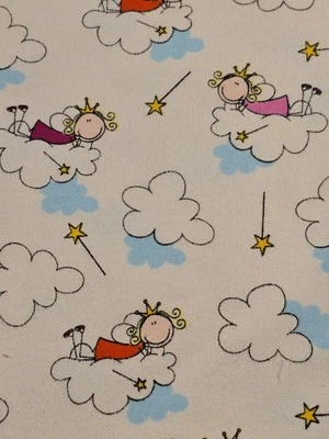 Tela de franela Joann, hadas y nubes, 1 yarda Foto 1 de 2