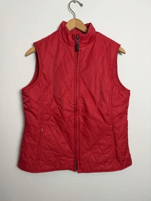 Chaleco acolchado rojo para mujer Cutter & Buck talla mediana bolsillos Windtec golf activo Foto 1 de 4