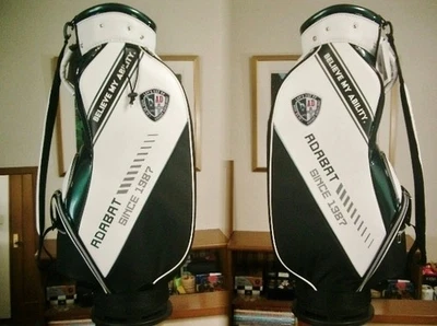 New Adabat adabat lightweight synthetic leather white green golf bag Cart F/S - Image 1 of 4
