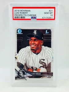 Bowman Chrome Prospects Luis Robert 2018 1st BCP21 PSA 10 - Imagen 1 de 2