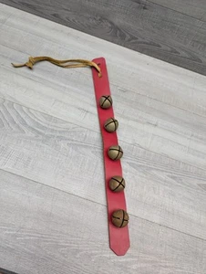 Strang 5 Jingle Schlitten Glocken Lederband tolle Weihnachtsdeko. - Bild 1 von 12