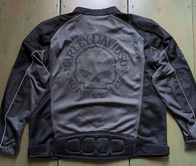 Chaqueta de motociclismo Harley Davidson 3XL para hombre WILLIE G SKULL malla | negra Foto 1 de 4