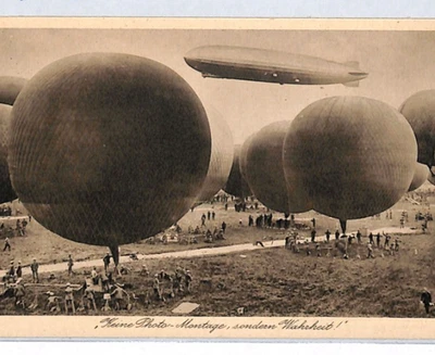 GRAF ZEPPELIN Postcard *Balloon Competition* Munster Germany {samwells}PZ221 - Image 1 of 4
