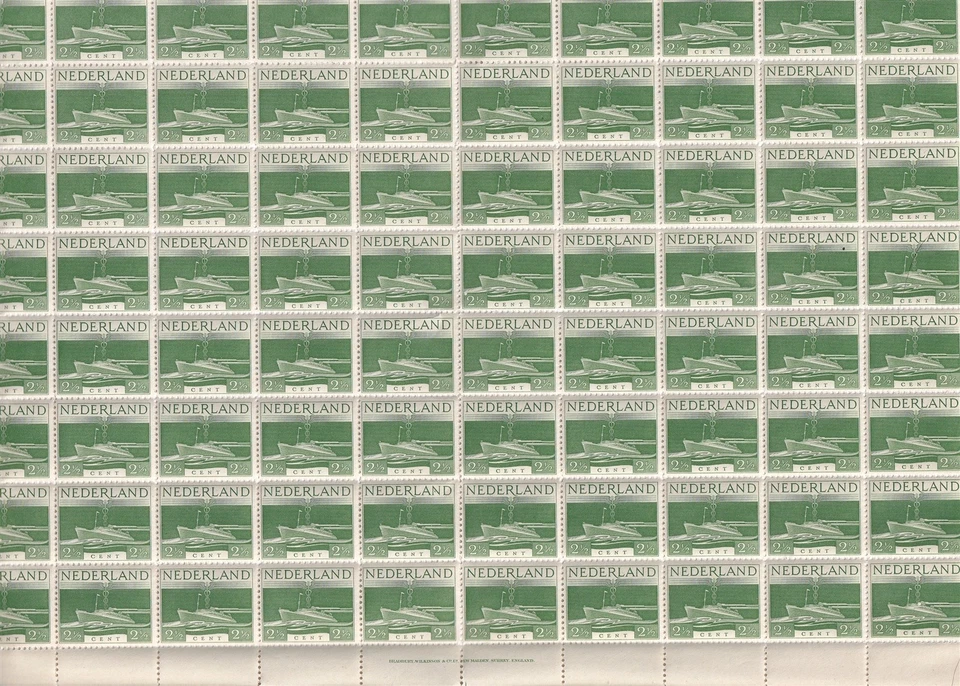 Stamp Netherland Sc 263 Sheet 1944 WWII War Germany Holland Cruiser MNH - Image 1 of 2