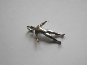 Sterling Silver Modernist Handmade Man Figure Stature Charm Or Necklace Pendant - Picture 1 of 5