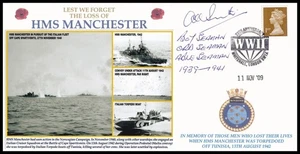 PO ARTHUR SMITH signiert Damit wir nicht den Verlust der HMS Manchester WWII Cover vergessen - Bild 1 von 4