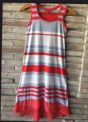 Maxi vestido sin mangas a rayas talla grande 10 para niñas Foto 1 de 4