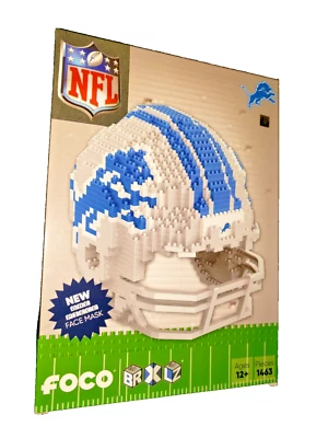 NFL Detroit Lions Casco en Forma BRXLZ 3-D Puzzle 1463 Piezas por FOCO Foto 1 de 3