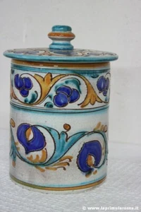 BARATTOLO IN CERAMICA VINTAGE FAENZA LUIGI SANTI VASO ANNI 60 SCATOLA - Foto 1 di 5