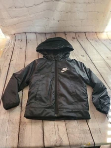 Nike Kids Fleece Lined hooded Windbreaker black size 2t - Picture 1 of 6