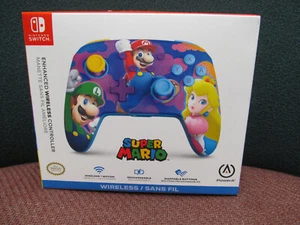 NUOVO SWITCH POWER-A SUPER MARIO SPLASH HERO FULL SIZE CONTROLLER WIRELESS FREESHP - Foto 1 di 3