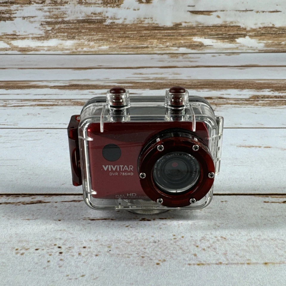 Vivitar DVR786HD HD Waterproof Action Camcorder Red Only - Image 1 of 4