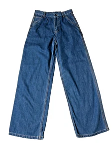 Carhartt Kids Dungaree Jeans Size 16 Original Fit Denim 100% Cotton Wide Leg - Picture 1 of 7