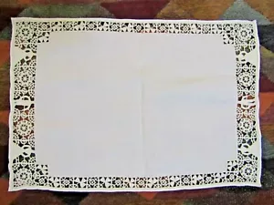 Handgefertigte Burano Venedig Italien Spitze bestickt Tisch Tischsets 17"x12,5" (4) - Bild 1 von 4