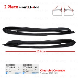Front L+R Glass Run Channel Rubber Seal Door For Chevrolet Colorado 2012 - 2022 - Picture 1 of 9