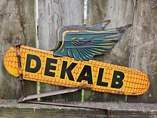 Dekalb Spinner Sign Double Sided Flying Corn Sign Metal Old Original Authentic 