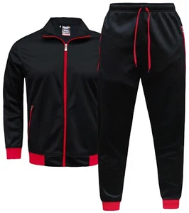 MEN'S CLASSIC SOLID JOGGER TRACKSUIT JOGGING SPORTSWEAR ACTIVE WEAR S - 5XL - Picture 1 of 57