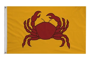 Krabbe Meeresfrüchte Polyester 5'x3' Flagge - Bild 1 von 4