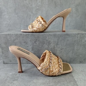 River Island Women's Tan Sandals Heels Size UK 6 - Picture 1 of 11