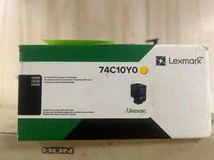 Genuine Lexmark 74C10Y0 Yellow Return Program Toner sealed box - Photo 1/1