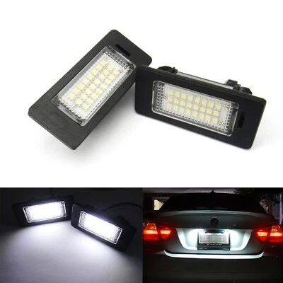2x Luces de matrícula blancas 6000K 24 LED para BMW E60 E61 E70 E71 E82 E84 E88 Foto 1 de 4