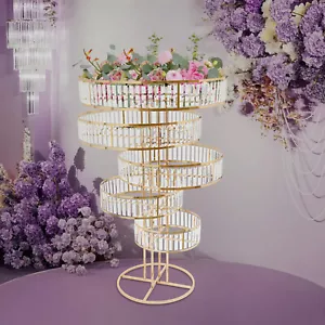 Pilastro decorazione matrimonio supporto fiori cristallo autoportante - Foto 1 di 16