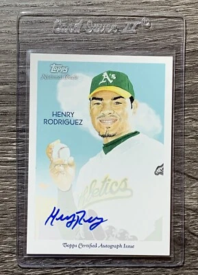 Topps National Chicle 2010 #NCA-HR HENRY RODRIGUEZ automático/autógrafo A's #076/199 ⚾ Foto 1 de 2