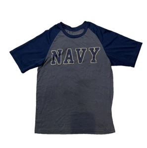 Marine Shirt Herren klein grau Militär Grafik T-Shirt Raglan Rundhals Kurzarm - Bild 1 von 3