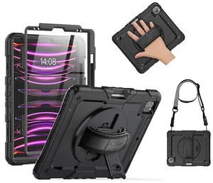 ✅ Hülle iPad Pro 12,9" (6., 5., 4., 3. Gen.) drehb. Handschlaufe, Displayschutz - Bild 1 von 6