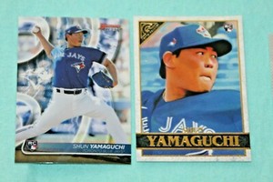 SHUN YAMAGUCHI LOT OF 2 RC 2020 BOWMAN'S BEST #1 GALLERY #134 TORONTO BLUE JAYS