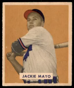 1949 BOWMAN JACKIE MAYO 228 EX RC BASEBALL PHILADELPHIA PHILLIES - Picture 1 of 2