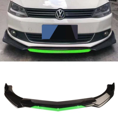 For Volkswagen Arteon Front Bumper Lip Spoiler Splitter Diffuser Black Green - Image 1 of 4