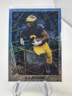 A.J. HENNING 2024 LEAF METAL BLUE SHIMMER NON-AUTO /20 DOLPHINS MICHIGAN - Image 1 of 2
