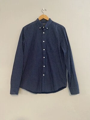 Camisa Forever 21 Hombre Mediana Botón Frontal Azul Marino NUEVA Foto 1 de 4