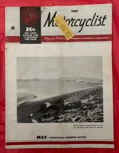 1937 The Motorcyclist July - Original Motorcycle Magazine - HARLEY / INDIAN - Picture 1 of 6