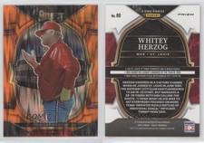 2023 Panini Select Concourse Orange Flash Prizm Whitey Herzog #80 HOF