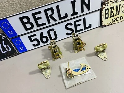Mercedes Benz W126 Complete Set Of Hood Locks A1268801160 A1268801260 Genuine - Image 1 of 4