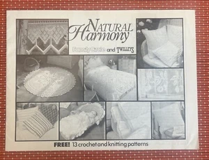 BEDSPREAD CUSHIONS RUG QUILT PELMET CURTAIN VTG 70s KNITTING & CROCHET PATTERN - Picture 1 of 10