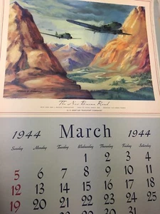 1944 &45 Kalenderblätter Werbung Thompson Produkte Lot 7 - Bild 1 von 9
