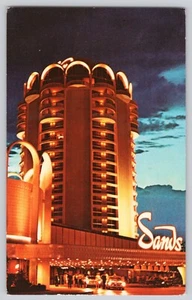 POSTAL THE SANDS HOTEL LAS VEGAS NEVADA VISTA NOCTURNA RESORT DE LUJO - Imagen 1 de 3
